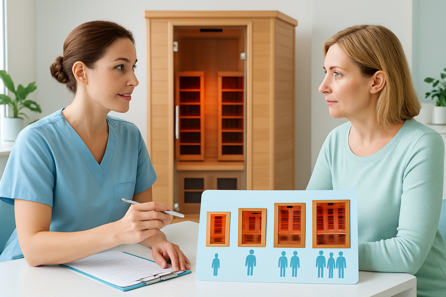 Verschiedene Infrarotsauna Größen im Vergleich – von Einzelkabine bis Familiensauna